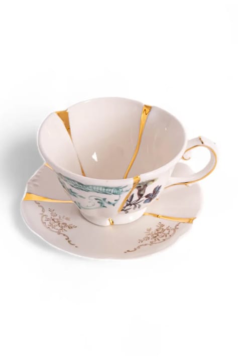 Seletti csésze és csészealj Kintsugi 200 ml