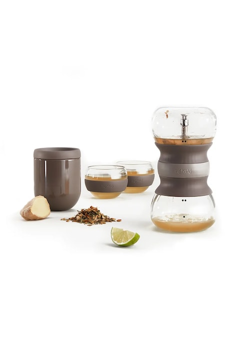 Lekue set de ceai pentru 2 persoane. Calm At Home culoarea maro