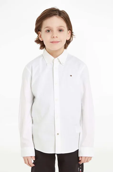 Dětská košile Tommy Hilfiger bílá barva, KB0KB06964