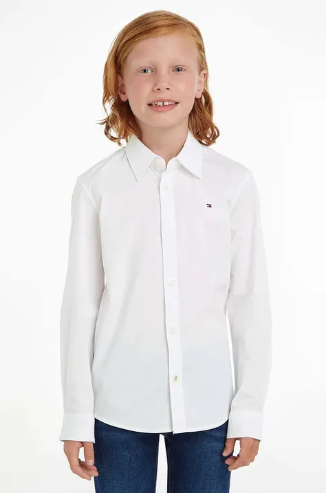 Otroška srajca Tommy Hilfiger bela barva