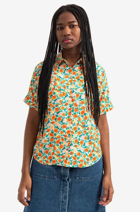 Košulja A.P.C. Chemise Zoe za žene, boja: narančasta, relaxed, s klasičnim ovratnikom, VIAIN.F12504-ORANGE