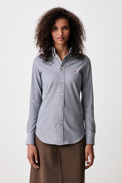Polo Ralph Lauren Koszula oxford damska bawełniana granatowa gładka 211924258