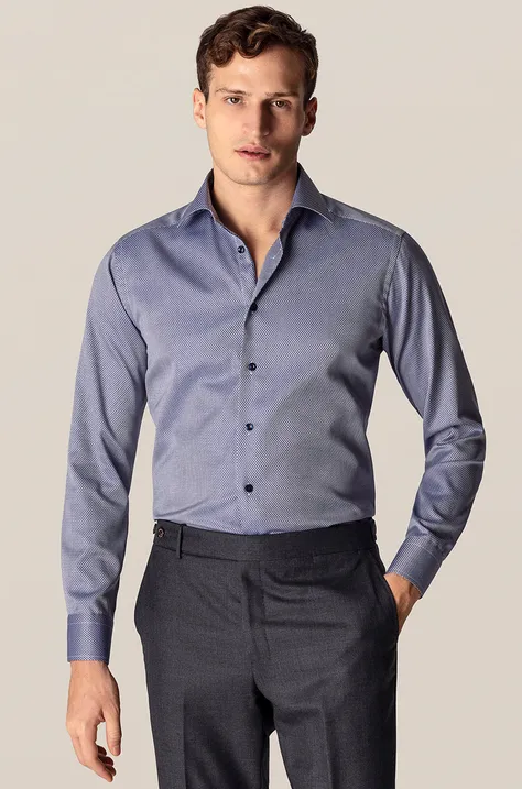 Рубашка Eton мужская цвет синий slim классический воротник