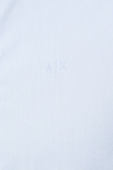 Бавовняна сорочка Armani Exchange — AA00-KDM089, блакитний — фото 2