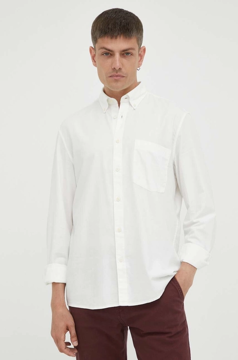 Рубашка Marc O'Polo мужская цвет бежевый relaxed воротник button-down