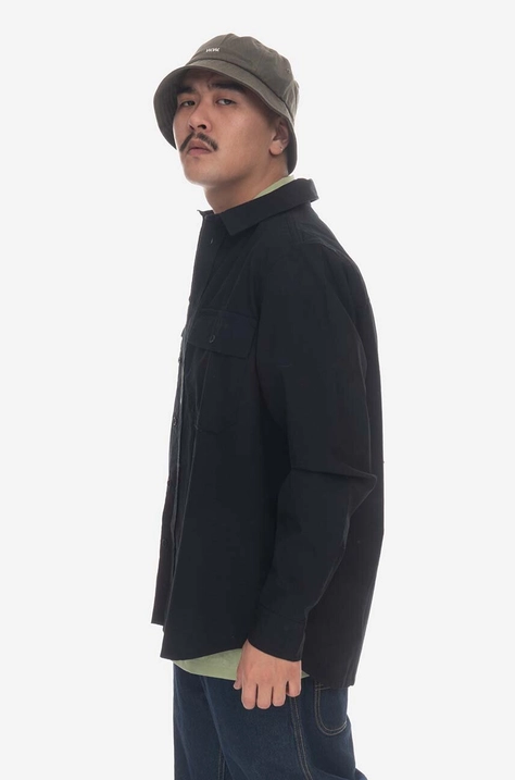 Wood Wood cotton shirt men's black color