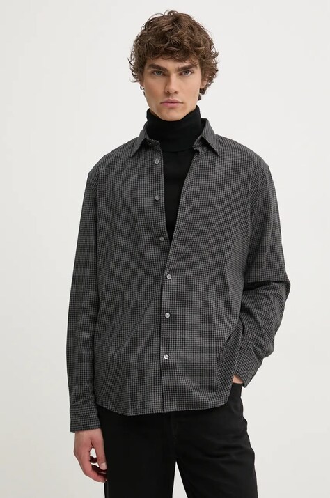 Рубашка Marc O'Polo мужская цвет серый regular классический воротник M29732642118