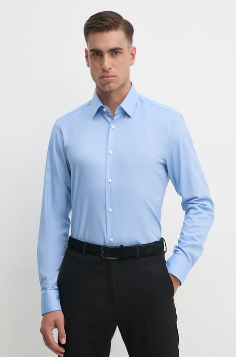 BOSS cămașă H-HANK-s-kent-C1-232 barbati, cu guler clasic, slim, 50490934