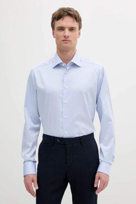Eton camicia in cotone colore blu  100012342