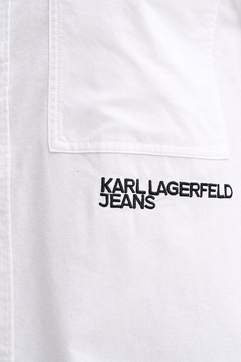 Бавовняна сорочка Karl Lagerfeld Jeans — AA00-KDM0IM, білий — фото 5