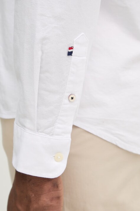 U.S. Polo Assn. сорочка чоловіча бавовняна PEACHED OXFORD LS — фото 6