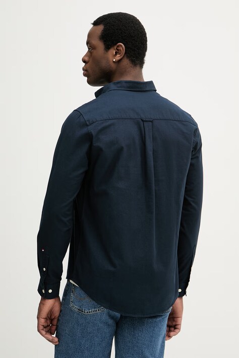 U.S. Polo Assn. сорочка чоловіча бавовняна PEACHED OXFORD LS — фото 3