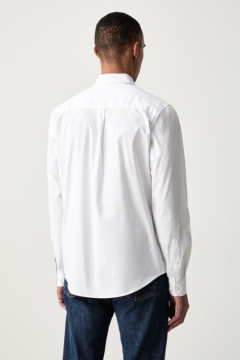 U.S. Polo Assn. сорочка чоловіча бавовняна STRETCH COTTON POPLIN — AA00-KDMZZP, білий — фото 3