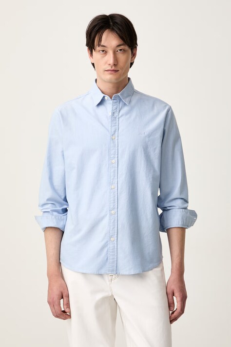 Levi's košeľa oxford pánska bavlnená BATTERY HOUSEMARK STANDARD modrá s pásikavým vzorom 0085A