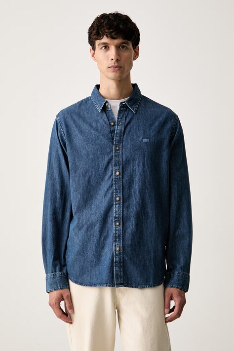 Levi's oxfordská košile pánská bavlněná BATTERY HOUSEMARK STANDARD modrá pruhovaná 0085A