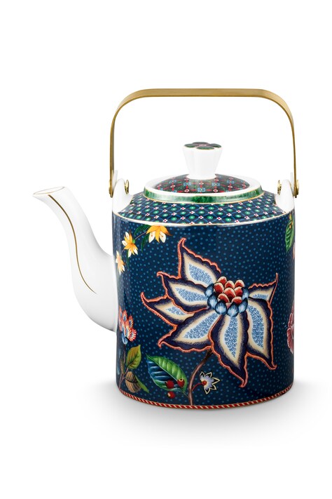 Pip Studio Czajnik z porcelany Oriental Berry Blues 51005094