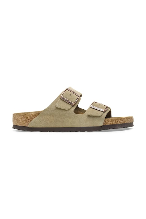 Παντόφλες σουέτ Birkenstock Arizona BS γυναικείες, χρώμα: καφέ, 51463