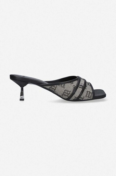 Шльопанці MISBHV Sasha жіночі колір бежевий маленький підбор Slip On Sandal 022BW901 MONOGRAM BEIGE 022BW901-MONOGRAM.B