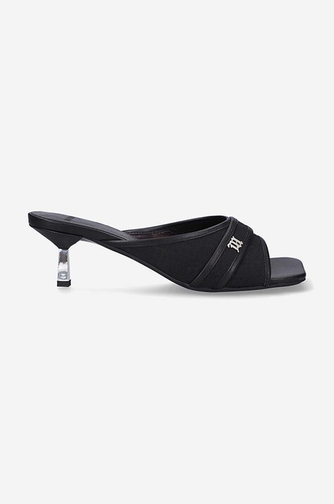 Pantofle MISBHV Sasha Slip On Sandal dámské, černá barva, na malém podpatku, 022BW903 BLACK