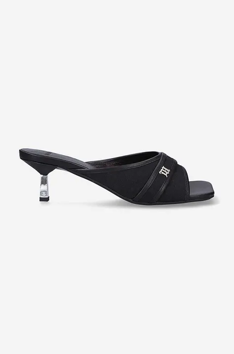 Шлепанцы MISBHV Sasha женские цвет чёрный маленький каблук Slip On Sandal 022BW903 BLACK 022BW903-BLACK