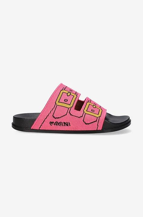 Pantofle Marni Sandal dámské, růžová barva, SAMS015802.P4547-pink