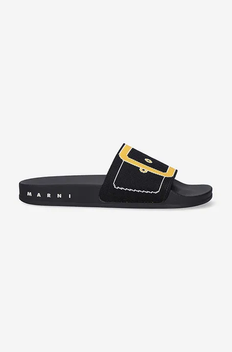 Παντόφλες Marni Sandal χρώμα μαύρο SAMS015902.P4547