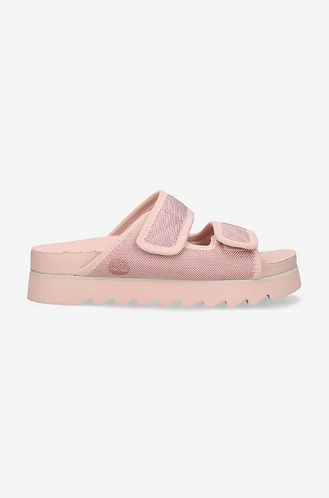 Šľapky Timberland Santamonica Sunrise A41AX-PINK, dámske, ružová farba, na platforme