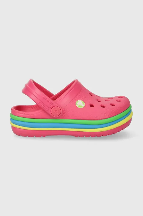 Дитячі шльопанці Crocs 205205 колір рожевий