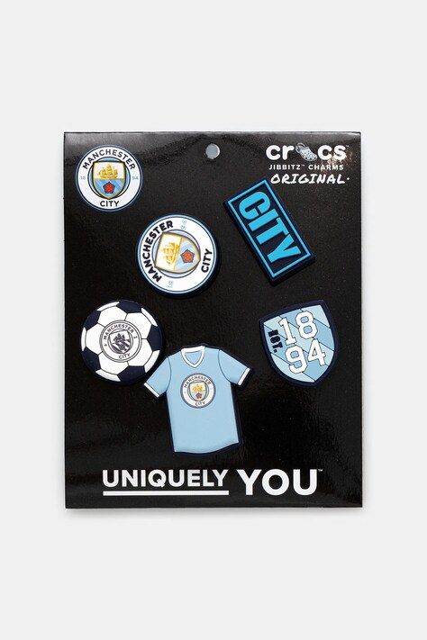 Κονκάρδες για παιδικά παπούτσια Crocs Manchester City 5Pck 5-pack χρώμα: άσπρο, 10012074