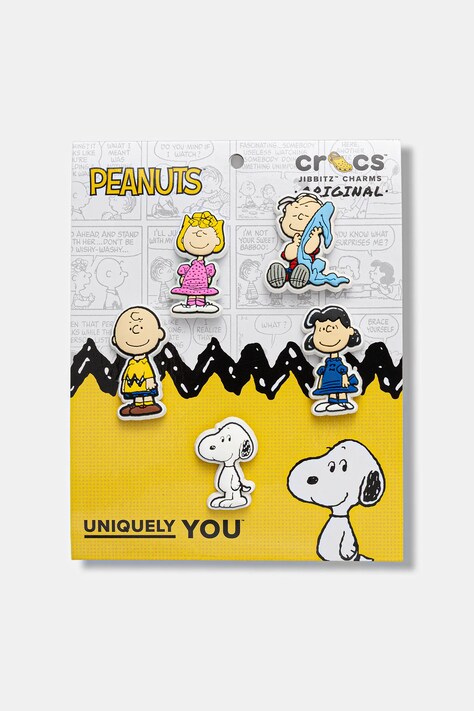 Crocs przypinki do obuwia dziecięce Peanuts II 5Pck 5-pack kolor biały 10014896