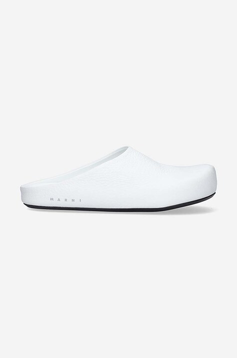 Кожаные шлепанцы Marni Sabot мужские цвет белый SBMR001400.P4554.00W01-white