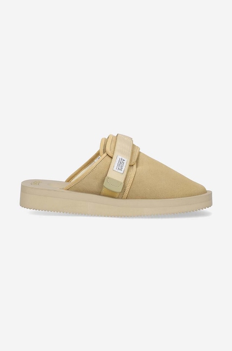 Замшеві шльопанці Suicoke ZAVO-VS колір бежевий ZAVO.VS-BEIGE.