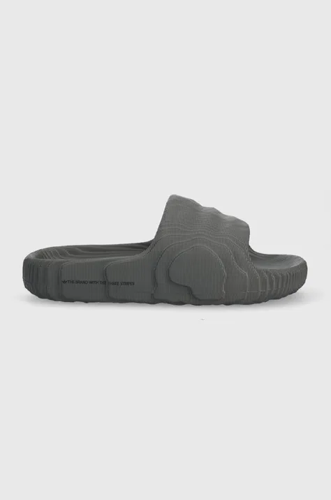 Шльопанці adidas колір сірий HP6522-grey