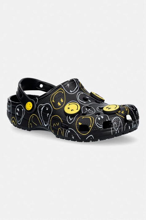 Crocs klapki Smiley Classic Clog kolor czarny 211693