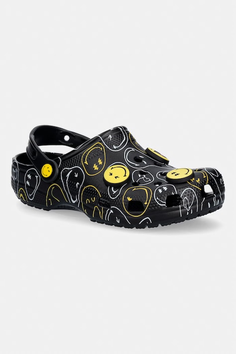 Crocs klapki Smiley Classic Clog kolor czarny 211693