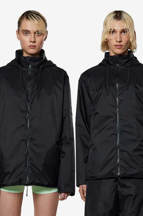 Rains geacă Fuse Jacket femei, culoarea negru, de tranziție, oversize 15400-BLACK.
