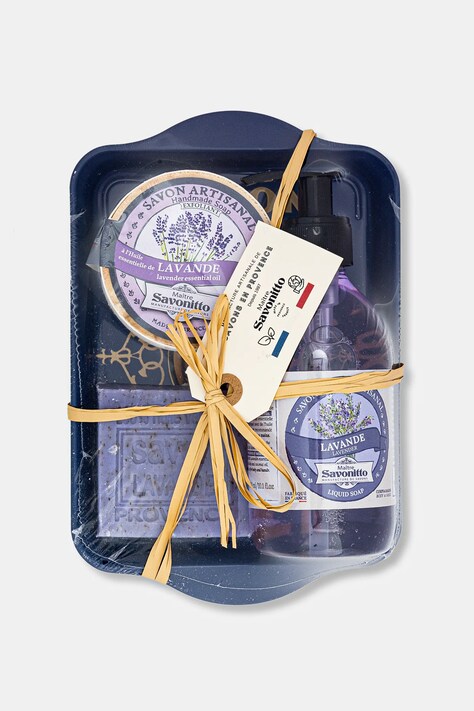Σετ σαπουνιών Maitre Savonitto Lavander Box 3-pack χρώμα: μοβ