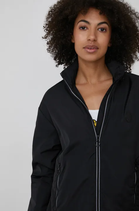 Куртка Armani Exchange жіноча колір чорний перехідна