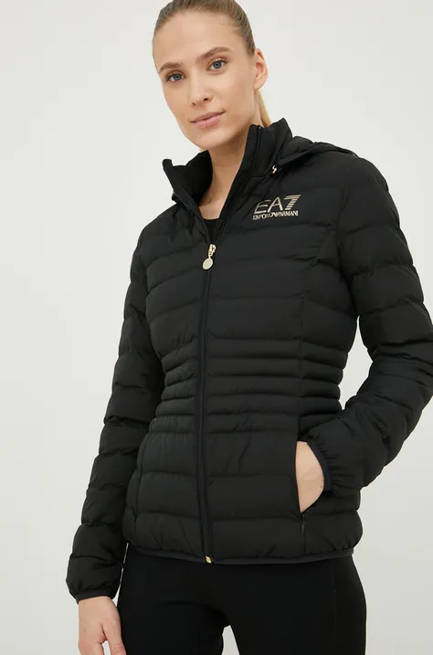 Куртка EA7 Emporio Armani жіноча колір чорний перехідна