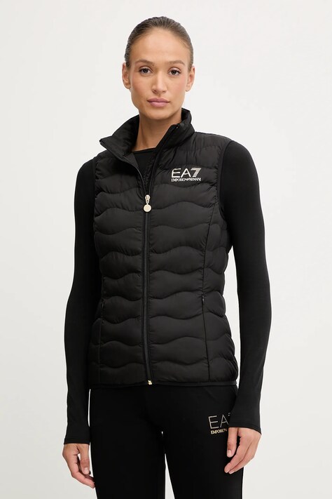 EA7 Emporio Armani vesta femei, culoarea negru, de tranzitie