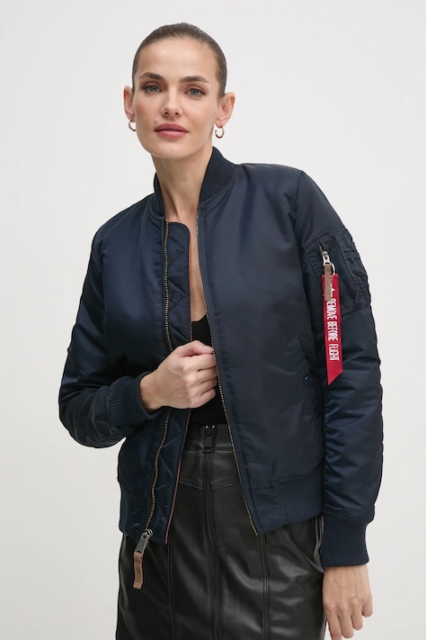 Μπουφάν bomber Alpha Industries MA-1 VF 59 γυναικείο, χρώμα: ναυτικό μπλε