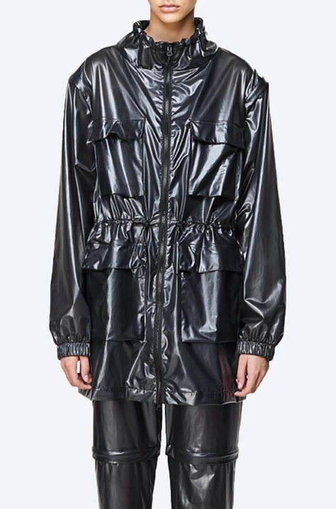 Pršiplášť Rains Zip Off Parka Rains Ultralight 1846 SHADOW BLACK čierna farba, prechodná