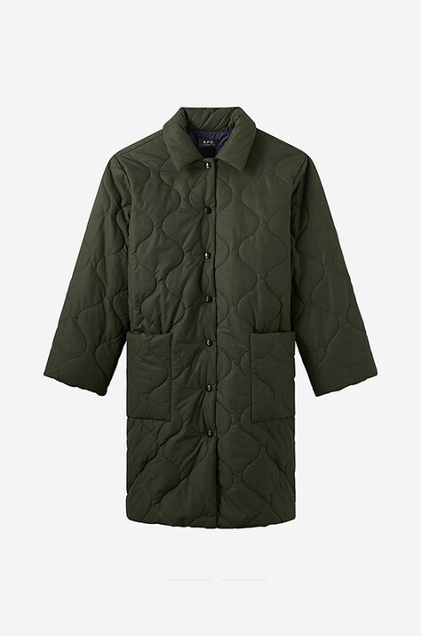 Куртка A.P.C. Manteau Sarah — AA00-KUD0A8, зелений — фото 4