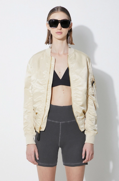 Alpha Industries bomber jacket MA-1 VF LW women’s beige color