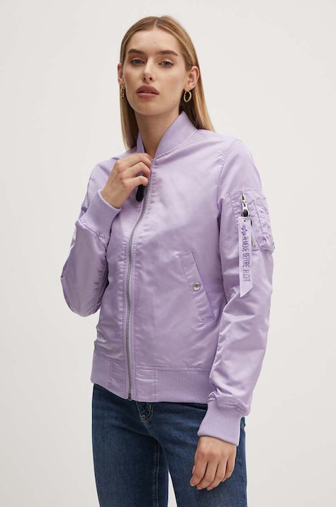 Яке бомбър Alpha Industries MA-1 VF LW в лилаво преходен модел