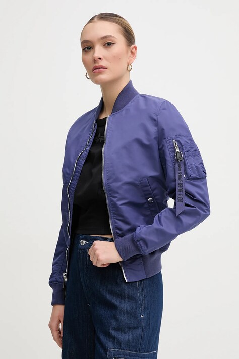 Куртка-бомбер Alpha Industries MA-1 VF LW жіноча колір фіолетовий перехідна