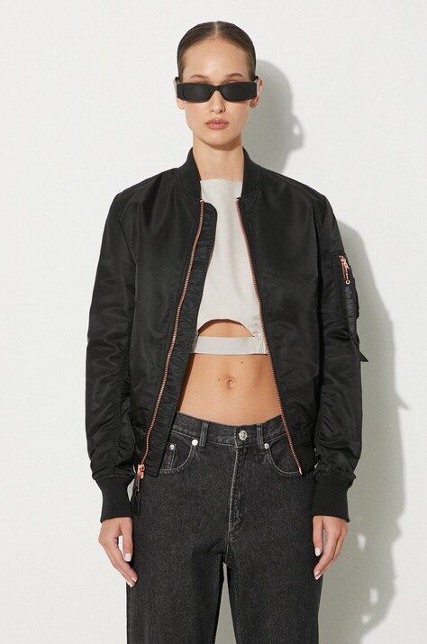 Alpha Industries bomber jacket MA-1 VF LW womenﾒs black color