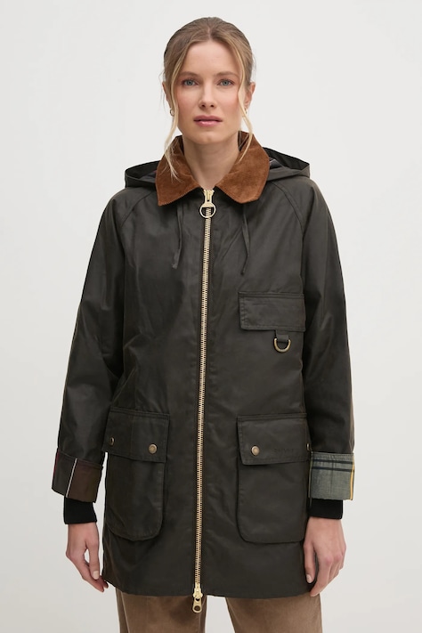 Barbour geaca Highclere Wax Jacket femei, de tranzitie, LWX1262