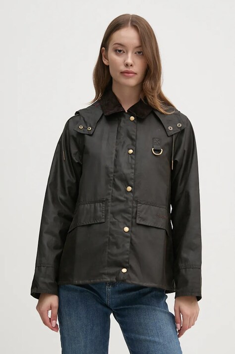 Barbour geaca femei, culoarea maro, de tranzitie, LWX1081