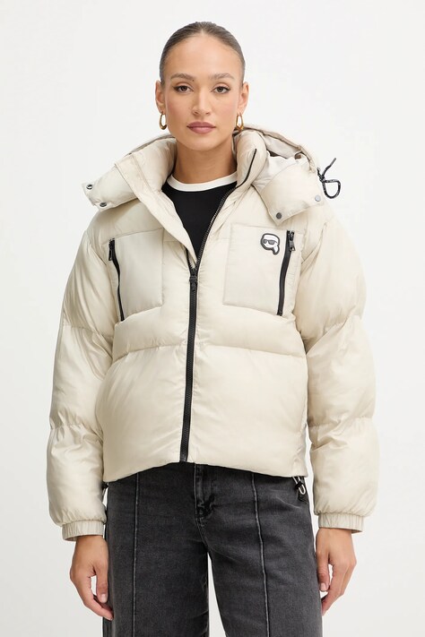 Karl Lagerfeld geacă de puf IKON culoarea negru, de iarnă, A3W15020